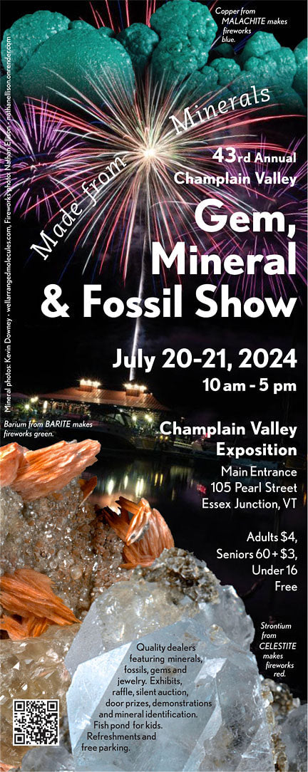 Stop by Lumina’s booth at the 43rd Annual Champlain Valley Gem Mineral & Fossil Show