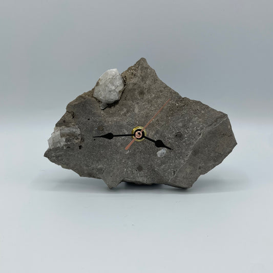 Quartz Clock with Herkimer Diamonds & on a Herkimer Diamond Specimen