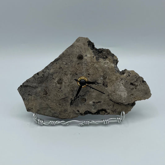 Quartz Clock with Herkimer Diamonds; on a Herkimer Diamond Specimen with naturally occurring Herkimer Diamonds and Druzy