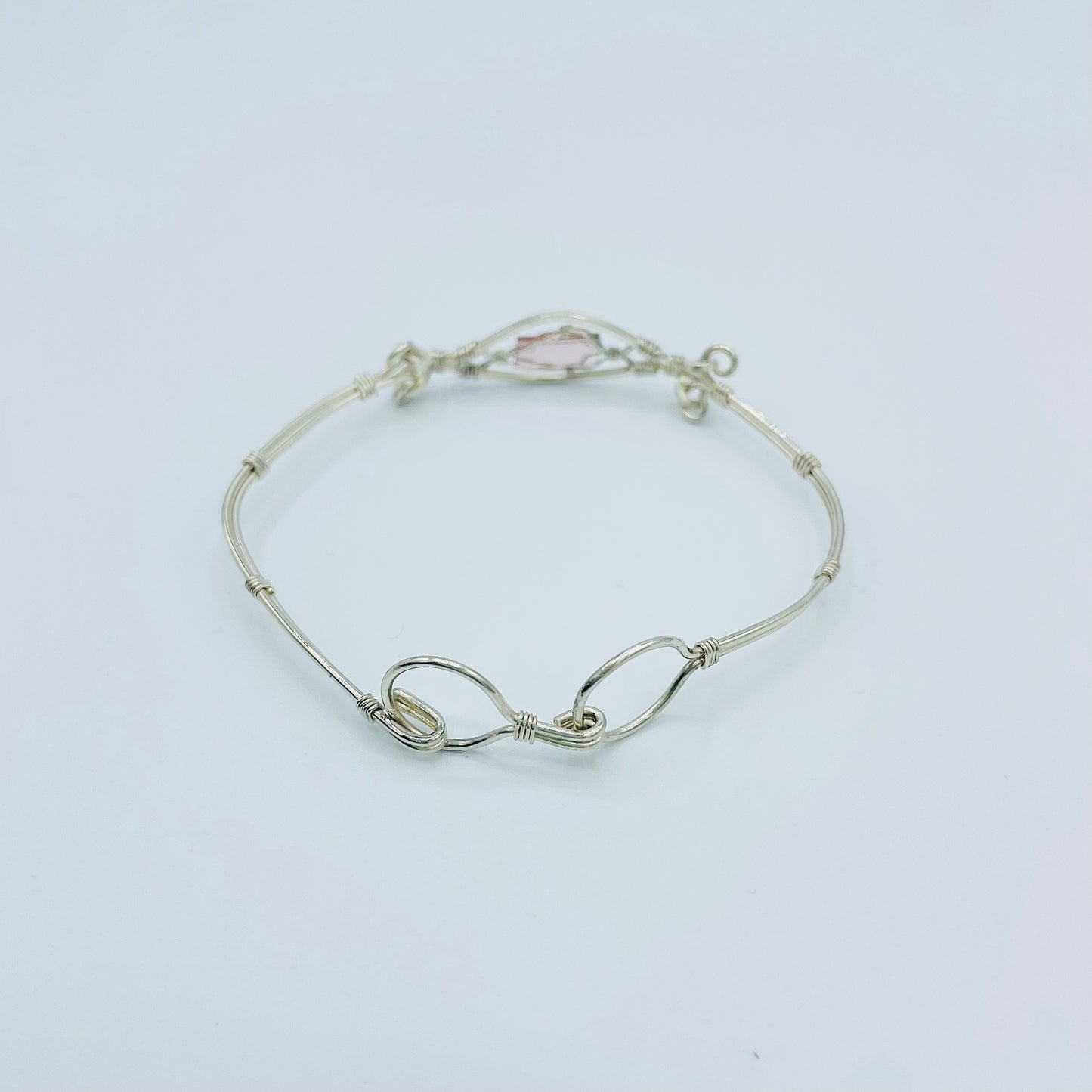 Pink Tourmaline Argentium Silver Bracelet