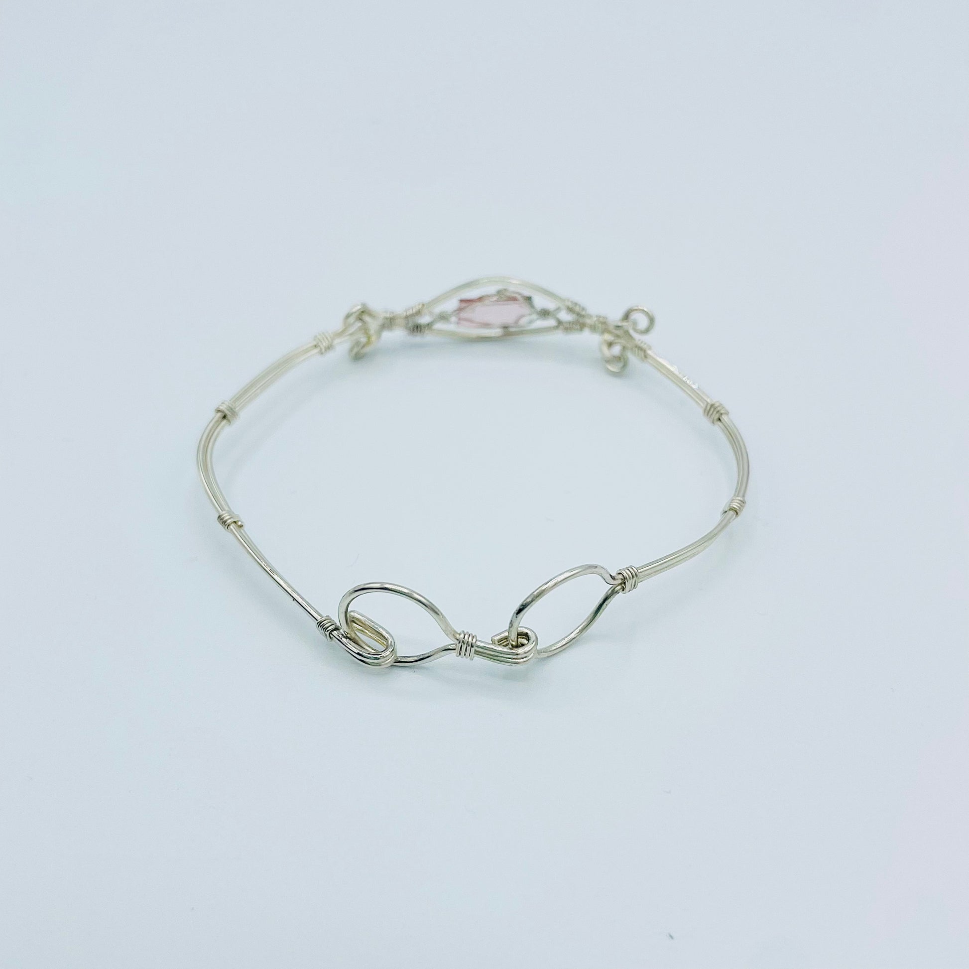 Pink Tourmaline Argentium Silver Bracelet