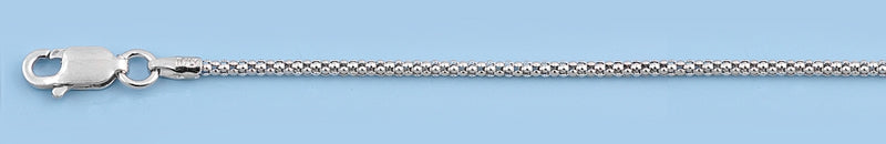 Rhodium plated Popcorn Style Chain