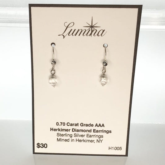 Herkimer Diamond 0.7 ct Sterling Silver Earrings