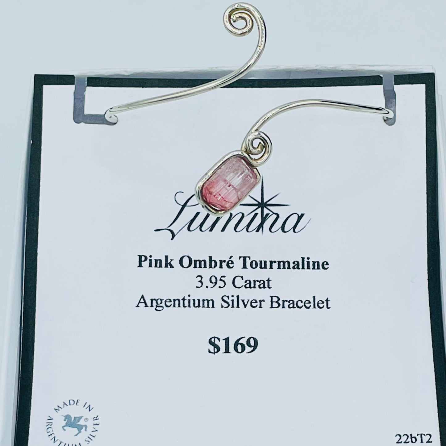 Pink Ombré Tourmaline Argentium Silver Bracelets