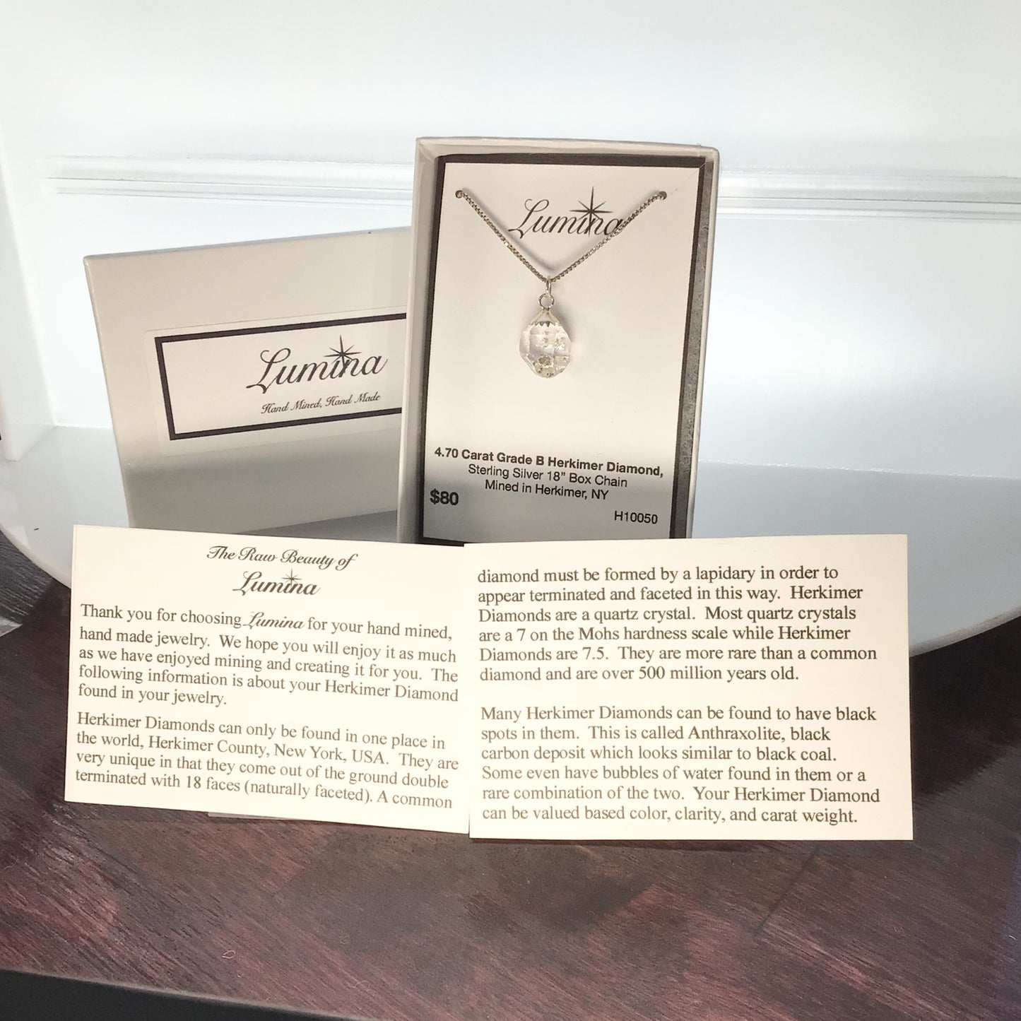 Herkimer Diamond 4.70 ct Sterling Silver Necklace