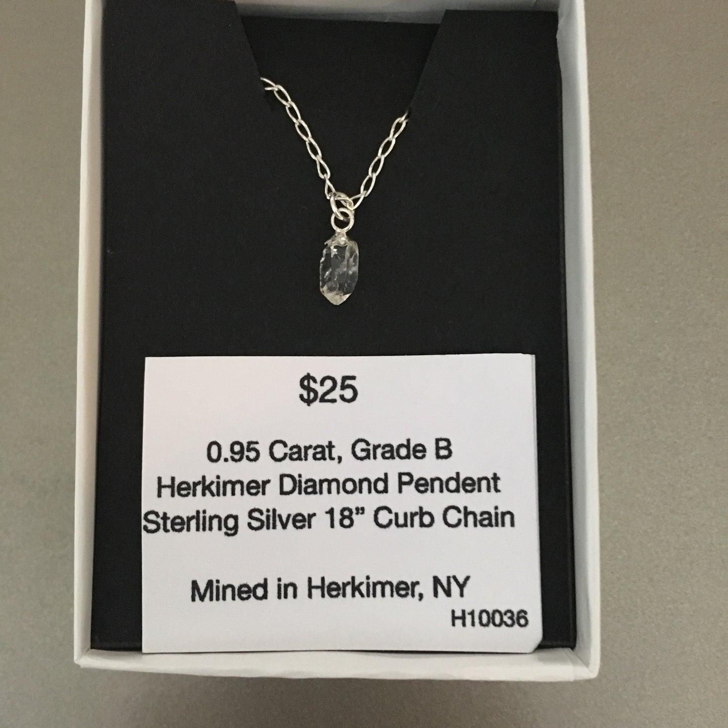 Herkimer Diamond 0.95 ct Sterling Silver Necklace