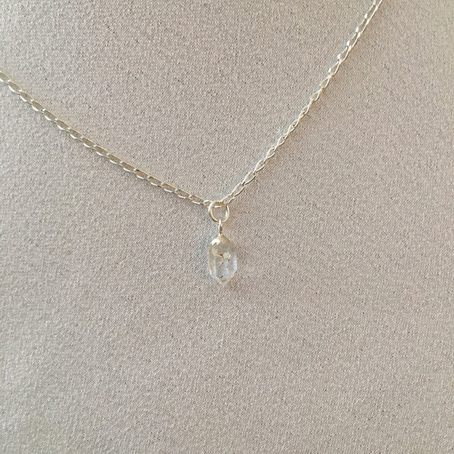 Herkimer Diamond 0.95 carat Sterling Silver necklace