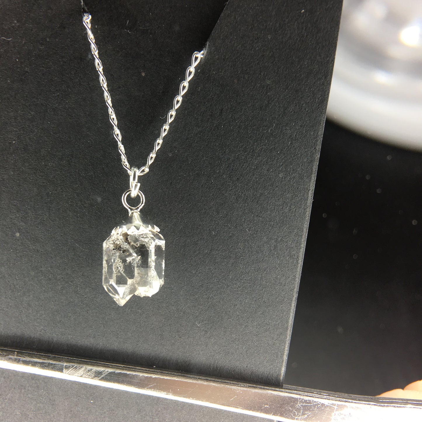 Herkimer Diamond Twin 4.10 ct Sterling Silver Necklace