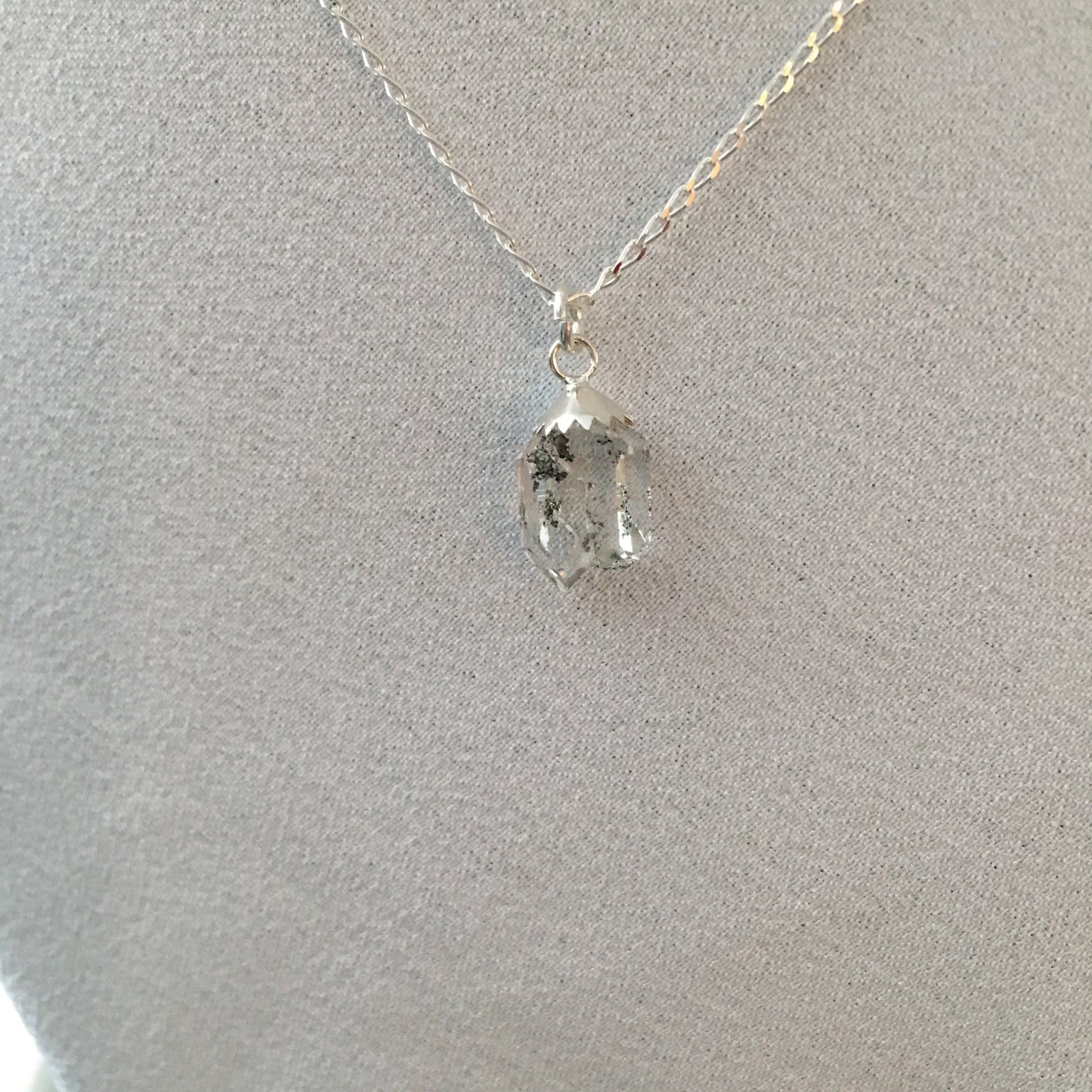 Herkimer Diamond Twin 4.10 ct Sterling Silver Necklace