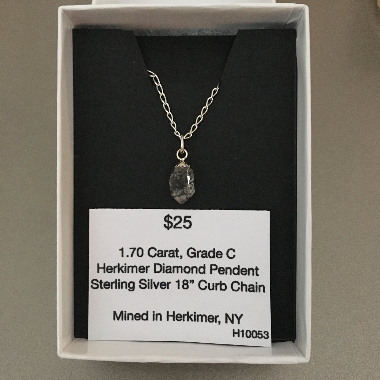 Herkimer Diamond 1.70 ct Sterling Silver Necklace