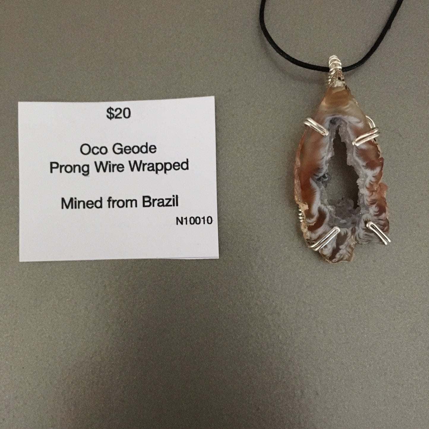 Oco Geode Wire Wrapped Necklace