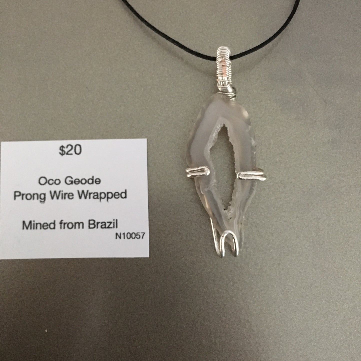 Oco Geode Wire Wrapped Necklace