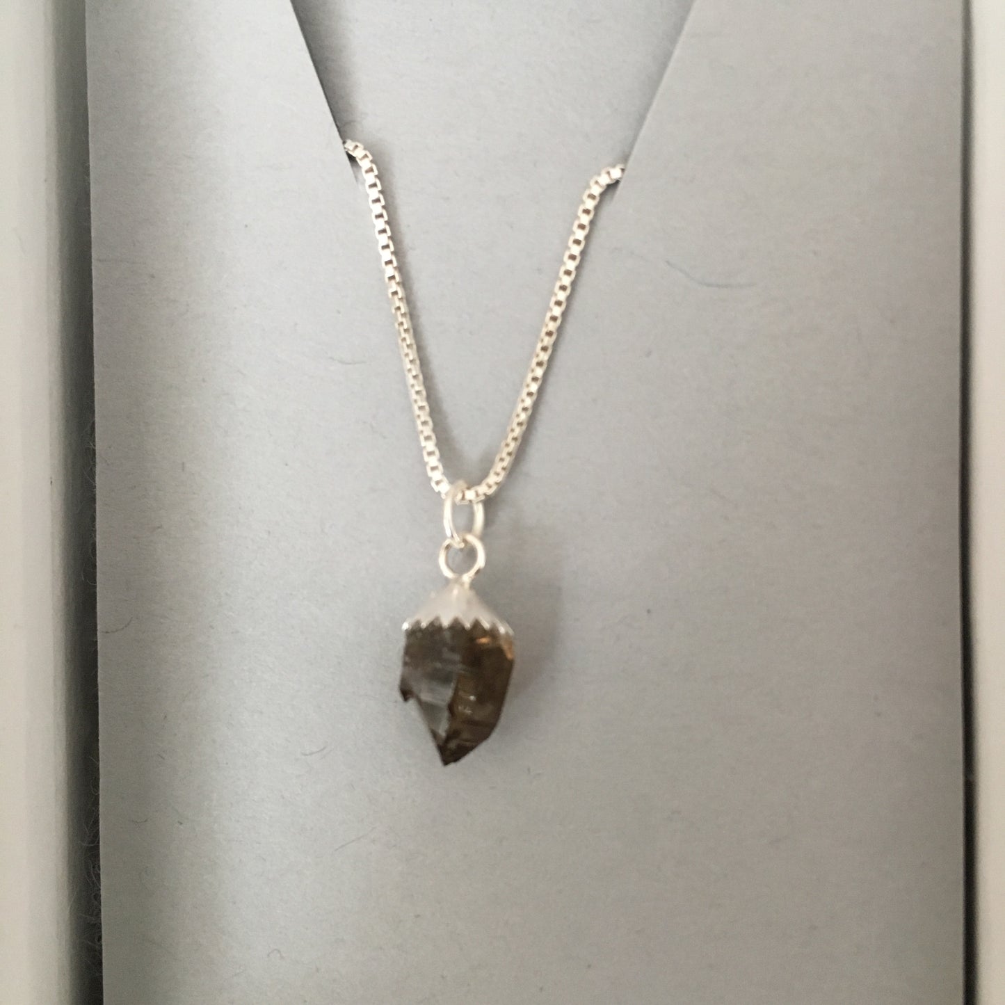 Smokey Quartz 2.05 ct Sterling Silver Necklace