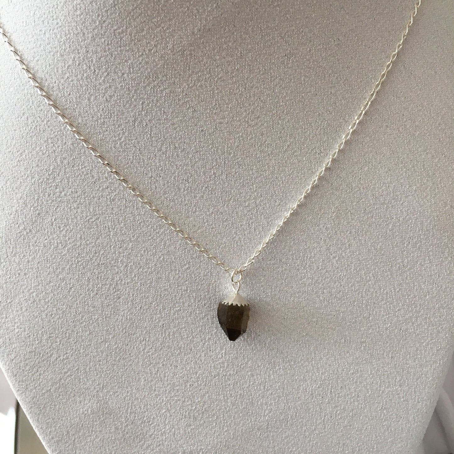 Smokey Quartz 3.40 ct Sterling Silver Necklace