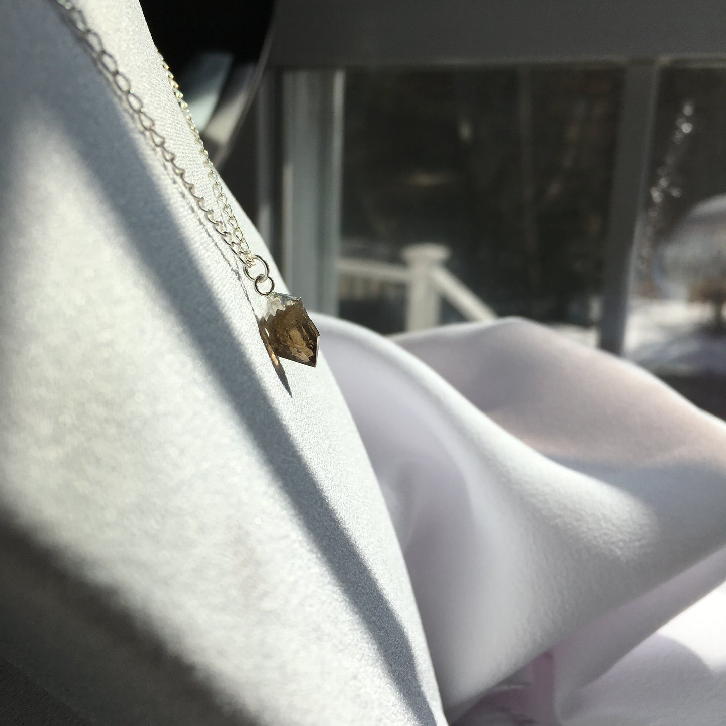 Smokey Quartz 3.40 ct Sterling Silver Necklace