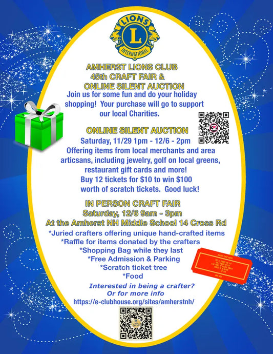 Amherst Lion Clubs Craft Fair Flyer