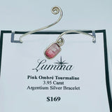 Pink Ombré Tourmaline Argentium Silver Bracelets