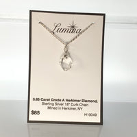 Herkimer Diamond 3.85 Carat Sterling Silver Necklace