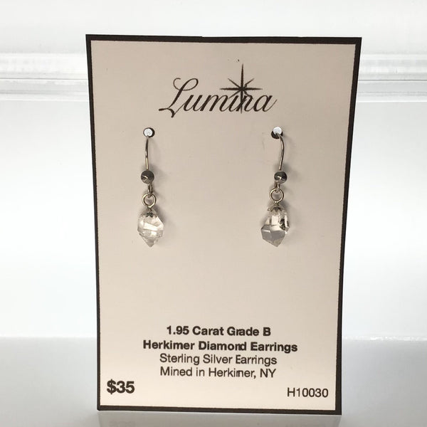 Herkimer Diamond 1.95 ct Sterling Silver Earrings