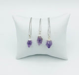 Amethyst on Rhodium Plated Sterling Silver Box Chains (One necklace per order. Props are not included)