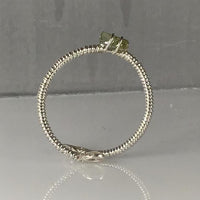Unique 0.10 carat Green Tourmaline Sterling Silver Wrap & Mixed Metal Base Wire.   (Adjustable- 1 size fits most) Mined in Maine.