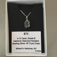 Herkimer Diamond Twin 4.10 ct Sterling Silver Necklace