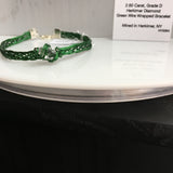 Herkimer Diamond 2.60 ct Green Wire Wrapped Bracelet