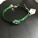Herkimer Diamond 2.60 ct Green Wire Wrapped Bracelet