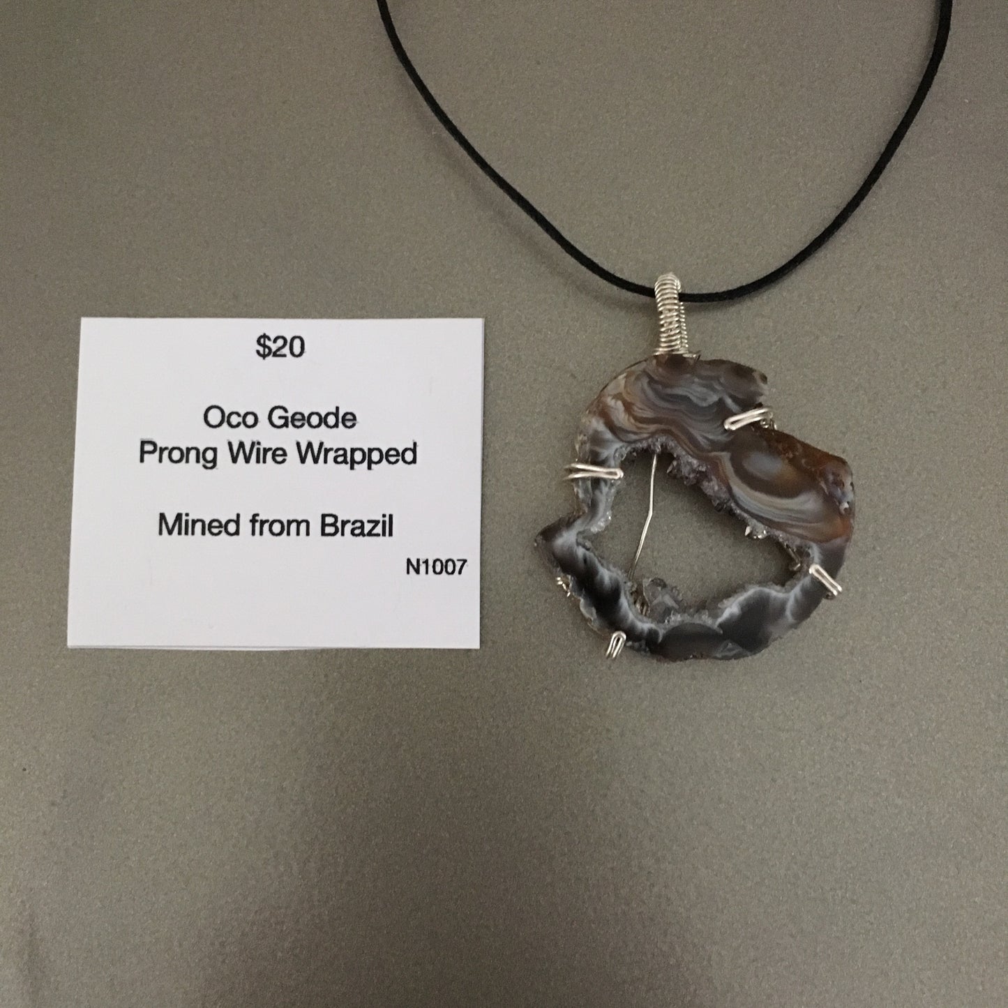 Oco Geode Wire Wrapped Necklace