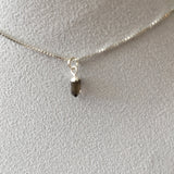 Smokey Quartz 0.65 carat, Sterling Silver Pendent and Sterling Silver Box Chain Necklace