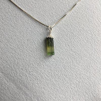 Green Tourmaline 1.85 carat Sterling Silver Necklace