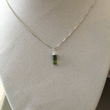 Green Tourmaline 1.85 ct Sterling Silver Necklace