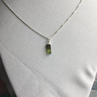 Green Tourmaline 1.85 ct Sterling Silver Necklace