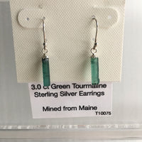 Green Tourmaline 3.0 ct Sterling Silver Earrings