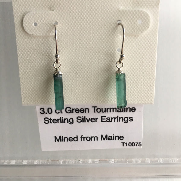 Sterling silver hot sale tourmaline earrings